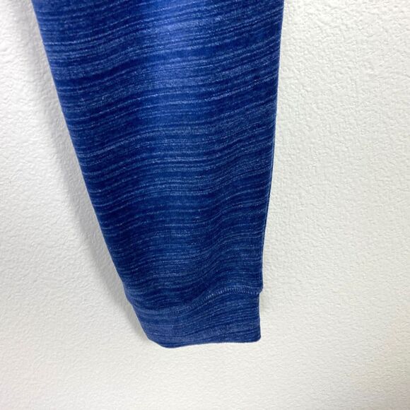 D & Co. Women's Jogger Pants Size M Blue Velour High Rise Pockets Lounge - Picture 4 of 6